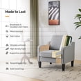 thumbnail image 2 of Ktaxon Accent Chair with Thick Cushion, Mid-Century Modern Single Sofa Linen Fabric Armchair for Living Room, Bedroom Light Gray2, 2 of 8