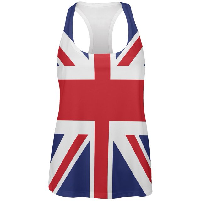 British Flag Union Jack All Over Womens Work Out Tank Top