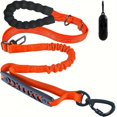 thumbnail image 1 of CNKOO Heavy Duty Bungee Dog Leash with 2 Padded Handles  6ft/4ft Rope  Reflective Threads for Medium & Large Dogs  4-in-1 Training Leash with Car Seat Belt, 1 of 7