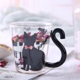 thumbnail image 3 of Bangcool Glass Cup Cartoon Cat Tail Handle Milk Glass Cup Tea Mug Coffee Mug, 3 of 6