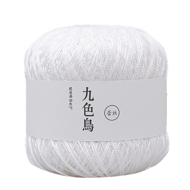 Agiferg Fil de Dentelle Bricolage Tissé Coton Fil de Coton Fin Fil de Crochet 8e