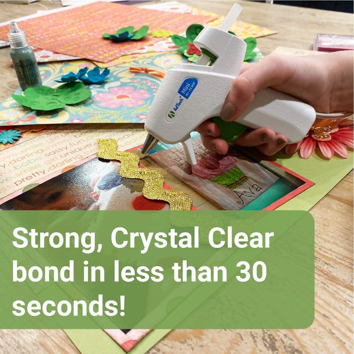 Bâtons de colle AdTech Crystal Clear (W220-34ZIP30) – Mini bâtons de colle multi-usages, transparents, pour pistolet à colle chaude, pour loisirs créatifs, scrapbooking et plus encore. Bâtons de colle