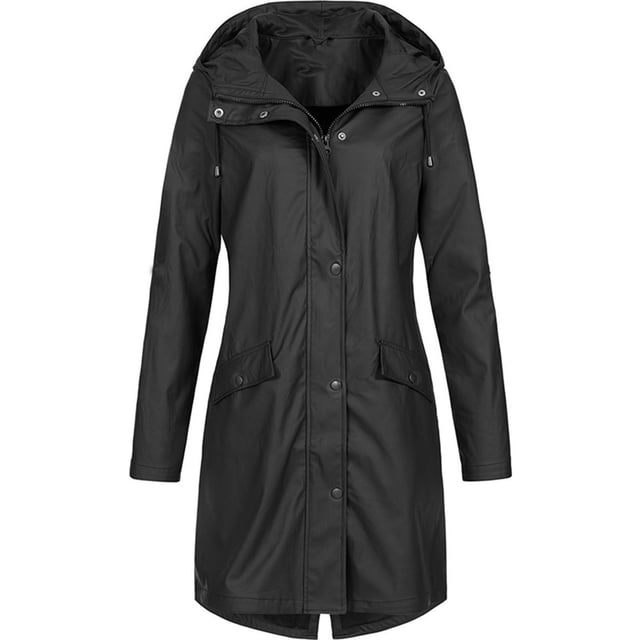 Veste Femme Femme Veste de Pluie Unie Extérieur Grande Taille Imperméable Imperméable à Capuche Coupe-Vent Vestes de Course pour Femmes en Liquidation