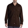 thumbnail image 3 of Dickies Mens Long-Sleeve Work Shirt, 3X, Dark Brown, 3 of 5
