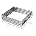 thumbnail image 3 of 4' x 4' x 1' Raised Garden Bed Galvanized Steel Planter Box Silver, 3 of 10