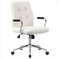 thumbnail image 1 of Boss Office Chair in White with Chrome Arms, 1 of 4