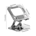 thumbnail image 3 of pstuiky Rotating Tablet Stand 360° Adjustable & Foldable Aluminum Alloy Holder for Phones & Tablets Up to 12.9" Desktop & Travel Use Secure Anti-Slip Base Portable Work & Viewing Stand, 3 of 7