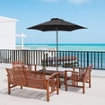 thumbnail image 2 of Outsunny Parasol de Patio 6,6 Pi, Parasol d'Extérieur avec 6 Baleines Solides, Noir, 2 of 10