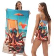 thumbnail image 1 of Foldable Beach Towel Printed Bath Towel All-in-one Beach Towel All-in-one Bag For Storage, 1 of 5