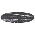 thumbnail image 2 of vidaXL Table Top Black Ø30x0.8 cm Tempered Glass with Marble Design, 2 of 3