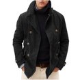 thumbnail image 1 of Pisexur Jean Jacket for Men, Fashion Mens Denim Jacket Washed Classic Casual Distressed Ripped Slim Fit Trucker Jacket, 1 of 3