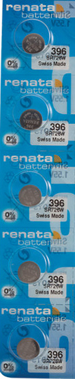 5 x Renata 396 Watch Batteries, SR726W Battery