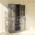 thumbnail image 3 of HOMCOM Farmhouse Kitchen Pantry Cabinet, Kitchen Storage Cabinet, Grey, 3 of 10