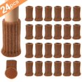 thumbnail image 1 of Coolmade 24pcs Chair Socks High Elastic Furniture Socks Pads Non-Slip Chair Leg Feet Socks Covers Furniture Caps Set, Fit Furniture Feet Girth from 3" to 5", Knitted Furniture Pads Brown, 1 of 8