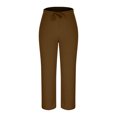 thumbnail image 3 of Plebaso Wide Leg Pants for Women Drawstring Knit Casual Pants Solid Color Womens Open Bottom Trousers, 3 of 6