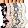 thumbnail image 1 of LOVEVER 6Pairs Compression Socks for Women and Men - Best for Circulation  Running  Athletic  Recover  Nurse  Travel, 1 of 7