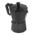 thumbnail image 3 of 150ML 3 Cups Aluminum Coffee Pot Percolator Italian Cafetiere Household Moka Coffee Tea MakerBlack, 3 of 7