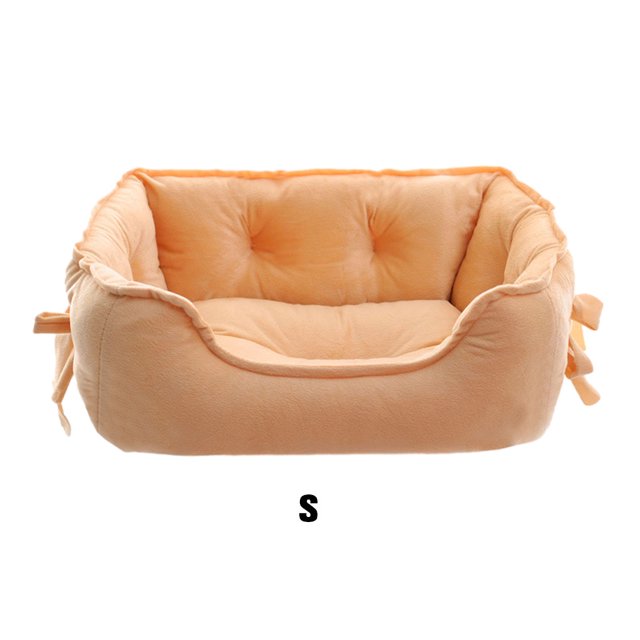 Baohd Dog Kennel Raised Rim To Provide Cozy And Nest-Like Feel Pet Beds Soft khaki S 1Set