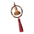 thumbnail image 3 of DYNWAVECA Buddha Statue Car Rearview Mirror Charm Pendant with Tassel Feng Shui Decor Red, 3 of 9