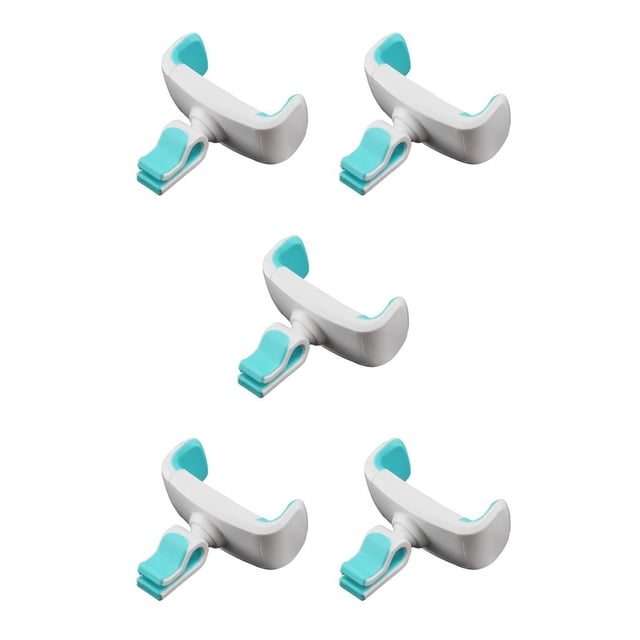 crativent Automotive Smartphone Holder Portable Rubber Lining Removable Rotatable Stand Bracket Rack for 3.5 to 6-inch Phones White Blue 5Set