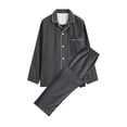 thumbnail image 1 of LSLJS Ensembles de Pyjama pour Hommes Décontractés Vêtements d'Intérieur Hauts à Manches Longues Pantalons Col Rabattu Pyjamas de Nuit Ensembles, Vêtements de Nuit pour Hommes Cadeaux pour Hommes, 1 of 2