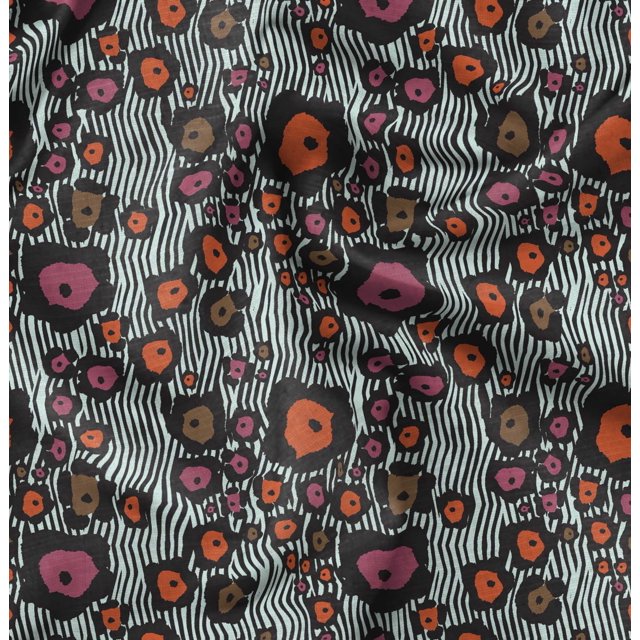 Soimoi Green Rayon Fabric Wild Animal Skin Decor Fabric Printed BTY 56 Inch Wide