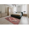 thumbnail image 4 of Ahgly Tapis d'Intérieur Rectangulaire Traditionnel Marron Rouge Médaillon, 5 Pieds x 8 Pieds, 4 of 6