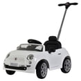 thumbnail image 1 of Best Ride-on Cars 2-in-1 Fiat 500 Baby Toddler Toy Push Car Stroller, White, 1 of 11