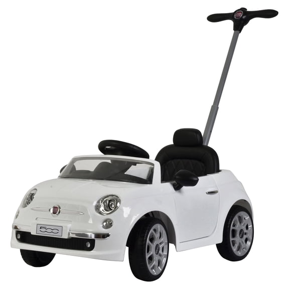 Best Ride-on Cars 2-in-1 Fiat 500 Baby Toddler Toy Push Car Stroller, White