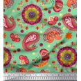 thumbnail image 1 of Soimoi polyester Crepe Fabric Mandala & Paisley Ethnic Decor Fabric Printed Yard 52 Inch Wide, 1 of 3