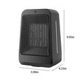thumbnail image 3 of Suncoda Air Heater, Portable Space Heater - 1500W Fast Heating Ceramic Heater Features Timer , Mini Heater with Remote Control for Bedroom,Desk,Office and Indoor Use, 3 of 9
