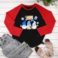thumbnail image 4 of RKSTN Chandail pour Femmes de Noël à Col Rond, Chandail Imprimé du Père Noël, Manches Longues, Blouse Régulière à Empiècements, 4 of 5