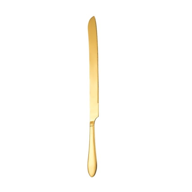 Stainless Steel Serrated Bread Knife Long Handle Kitchen Baking Cake Slicer