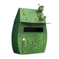 thumbnail image 1 of GROWTH TANK Wall Mount Mailbox Locking Outdoor Retro Vertical Iron Art Letter Box Green, 1 of 9