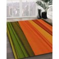 thumbnail image 3 of Ahgly Company Tapis Rond Lavable en Machine Intérieur Transitionnel Rouge, 8 Pieds Rond, 3 of 7