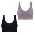 thumbnail image 1 of AherBiu 2pc Plus Size Sports Bras for Women Large Bust High Support Padded Bralettes Seamless Workout Underwear, 1 of 7