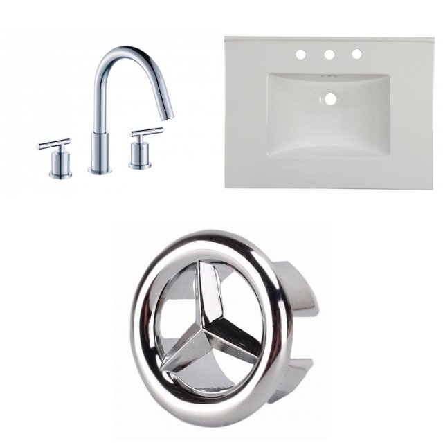 30.75-in. W 3H8-in. Ceramic Top Set In White Color AI-24706
