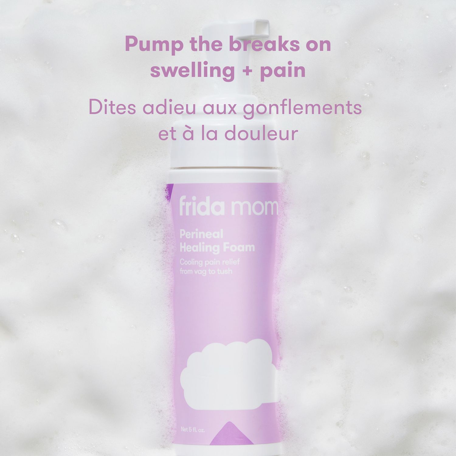 Frida Mom - Mousse de Guérison Périnéale à l'Hamamélis - Rétablissement Post-Partum - Bébé Nouveau-Né - Essentiel du Sac d'Hôpital Soulagement Rafraîchissant Instantané, Sans Ingrédients Agressifs, Soulage la Douleur