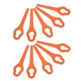 thumbnail image 1 of Lawn Mower Plastic Blade, Harsh Weather Resistant Grass Cutter Tool Blades 25 Pcs High Strength Efficient Cutting  For Garden For Replacement Orange, 1 of 8