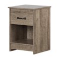 thumbnail image 2 of Table de chevet 1 tiroir avec espace de rangement ouvert pour Adulte, fini Chêne vieilli, collection Tassio de Meubles South Shore, 2 of 10