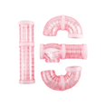 thumbnail image 1 of Hamster Tube Set Curved Pipe DIY Pet Cage Tunnel for Small Animals Mouse Rat Pink, 1 of 8
