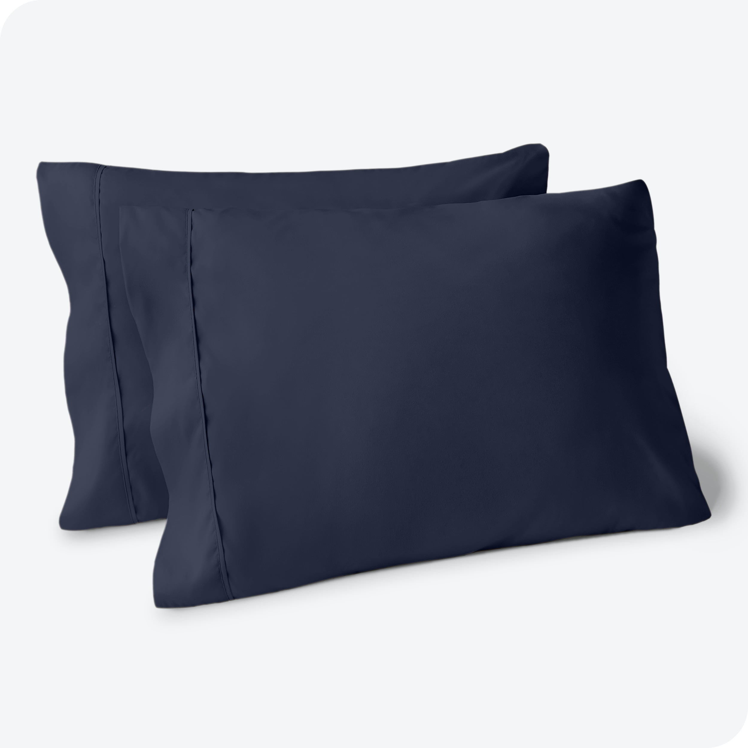 Bare Home Pillowcase Set - Premium 1800 Collection - Double Brushed - Ultra Soft - King Size, Midnight Blue, 2 Count