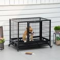 thumbnail image 2 of PawHut Cage pour Chien Robuste pour Grands et Moyens Chiens avec Roues Verrouillables et Plateau, 2 of 9