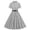White, variant on Meichang A Line Dresses for Women Tunic Button Up Dot Print Midi Dress Vintage Flared Swing Casual Sundress Elegant Lapel Short Sleeves Party Work Dresses