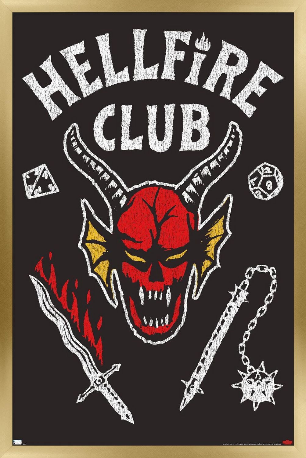 Netflix Stranger Things: Season 4 - Hellfire Club Wall Poster, 14.725" x 22.375" Framed