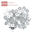 thumbnail image 3 of Uxcell 25Pcs 3/8" Offset Canvas Clip, Picture Framing Mirror Clip with 2 Hole, Silver, 3 of 5