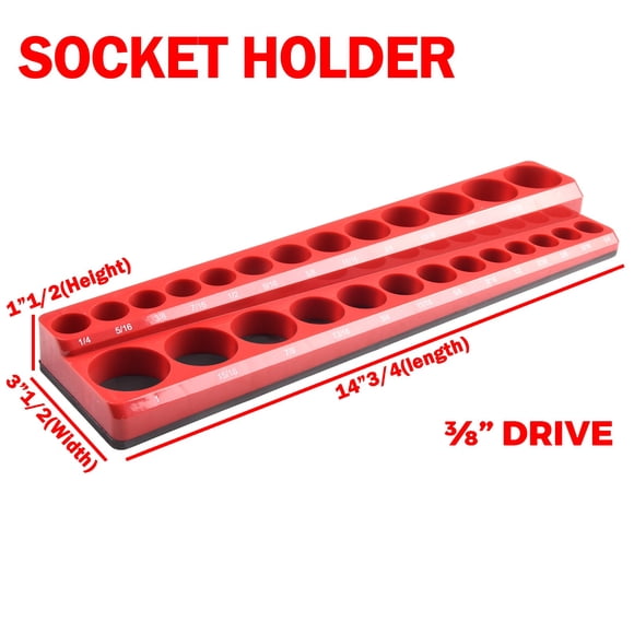 Magnetic Socket Organizers Socket Holder 1/2 3/8 1/4Drive Holds Organizer 3/8inch