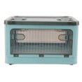 thumbnail image 1 of Foldable Plastic Storage Box Stackable Bin With Lid, 5 Sided Door Opening Design, Translucent Opening For Closet Organizers, Living Rooms, Bedrooms, Kitchens, And More, 1 of 8