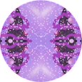 thumbnail image 1 of Ahgly Tapis Rond Lavable en Machine Intérieur Transitionnel Orchidée Foncée Violet, 4 Pieds Rond, 1 of 7
