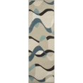 thumbnail image 1 of HomeRoots 352303 2 ft. 3 in. x 7 ft. 6 in. Runner Wool Ivory & Blue Area Rug, 1 of 1